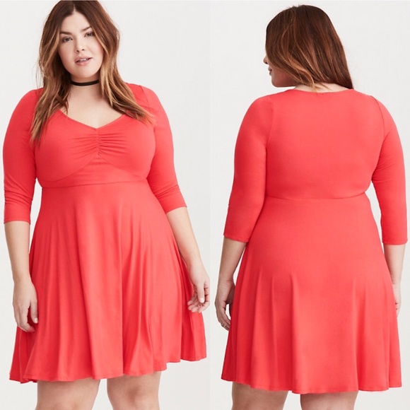 Torrid Jersey Knit Sweetheart Skater Dress - Picture 2 of 7